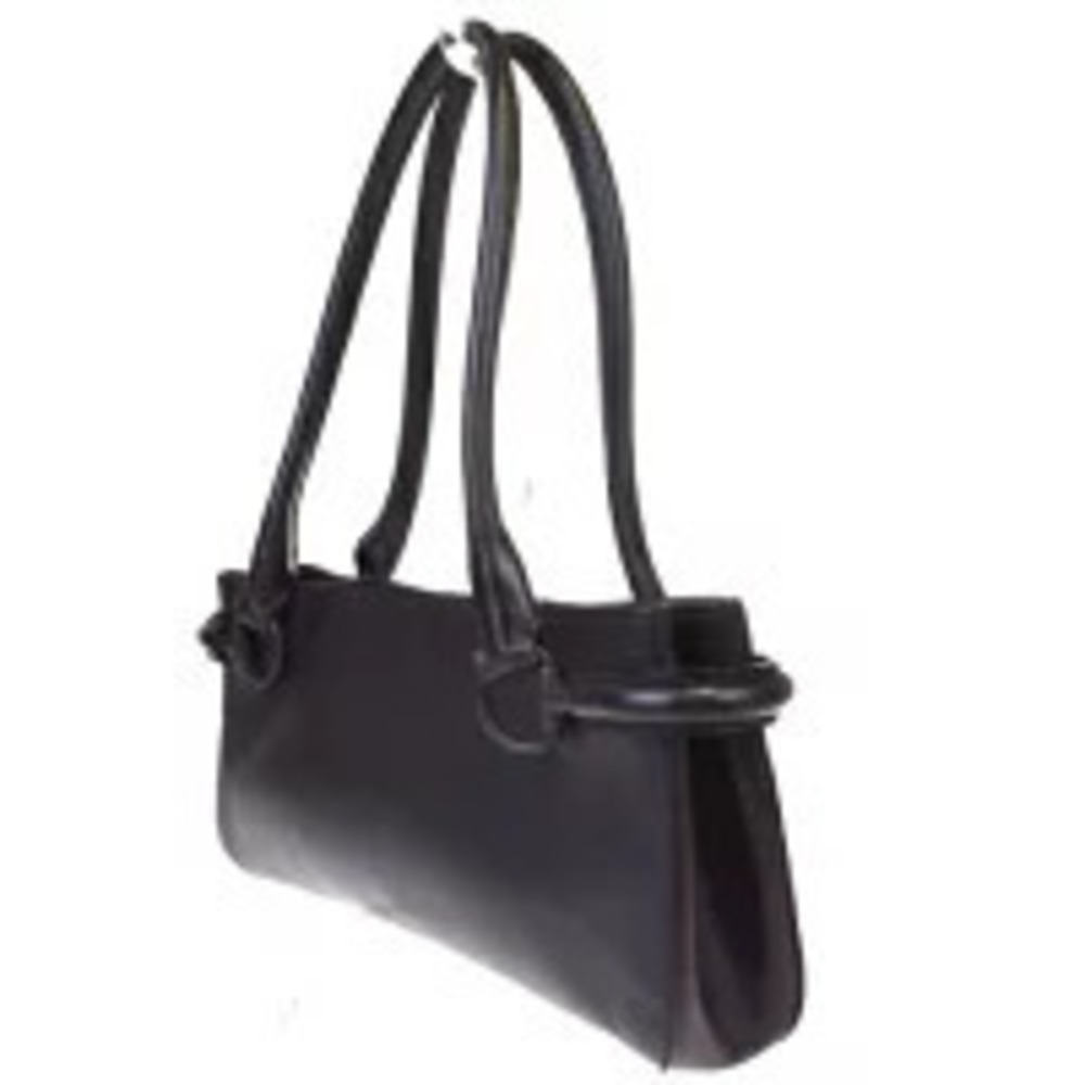 Gucci black silhouette sleek bag leather leather rolled baguette shoulder Black